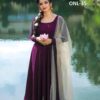 Georgette Gown with Dupatta | Elegant Party Wear Anarkali Gown for Women