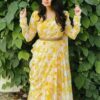 Georgette Gown with Dupatta | Elegant Party Wear Anarkali Gown for Women