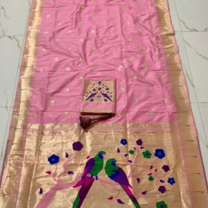 Bridal Nauvari Paithani Saree | Pure Kanchivaram Silk | Original Zari Peacock Design