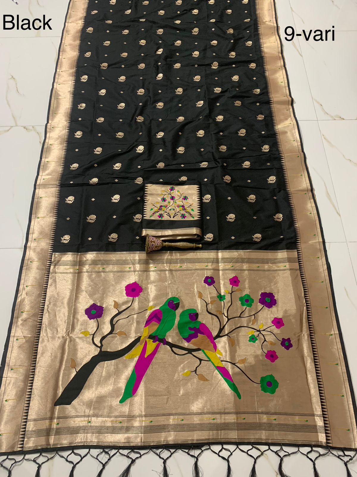Bridal Nauvari Paithani Saree | Pure Kanchivaram Silk | Original Zari Peacock Design