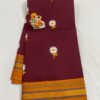 Elegant Sunflower Cotton Acrylic Saree – Rugved Collection