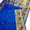 Light Royal Blue_01 Radha Rani Brocade Paithani Soft Silk Blouse