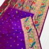 Magenta_01 Radha Rani Brocade Paithani Soft Silk Blouse