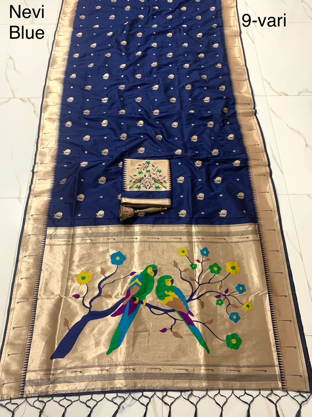 Bridal Nauvari Paithani Saree | Pure Kanchivaram Silk | Original Zari Peacock Design