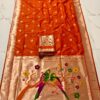 Bridal Nauvari Paithani Saree | Pure Kanchivaram Silk | Original Zari Peacock Design