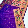 Purple_01 Radha Rani Brocade Paithani Soft Silk Blouse