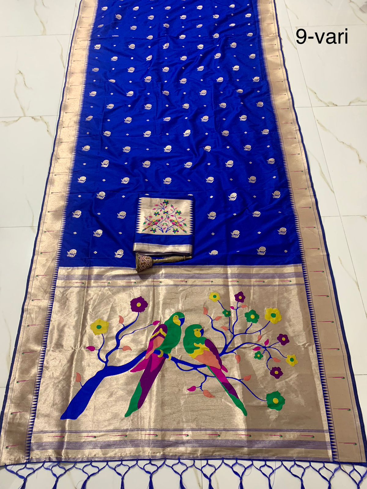 Bridal Nauvari Paithani Saree | Pure Kanchivaram Silk | Original Zari Peacock Design