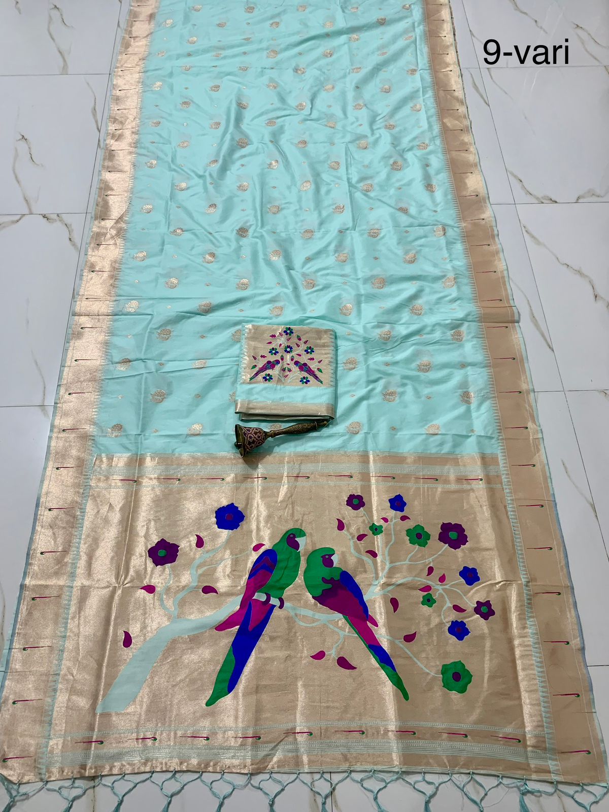 Bridal Nauvari Paithani Saree | Pure Kanchivaram Silk | Original Zari Peacock Design