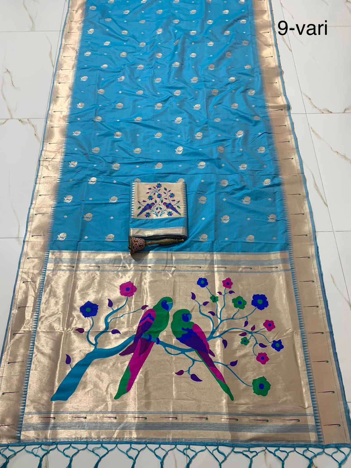Bridal Nauvari Paithani Saree | Pure Kanchivaram Silk | Original Zari Peacock Design