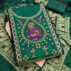 Elegant Paithani Style Unstitched Dress Material