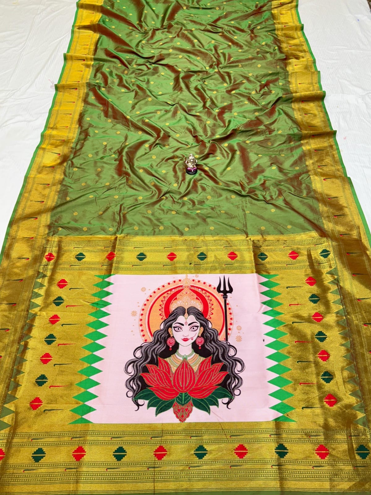 Navratri Special Adi Shakti Paithani by Rugved Collection