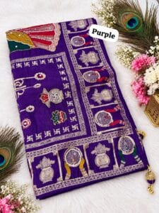Elegant Dola Viscose Meena Saree for Karwachauth