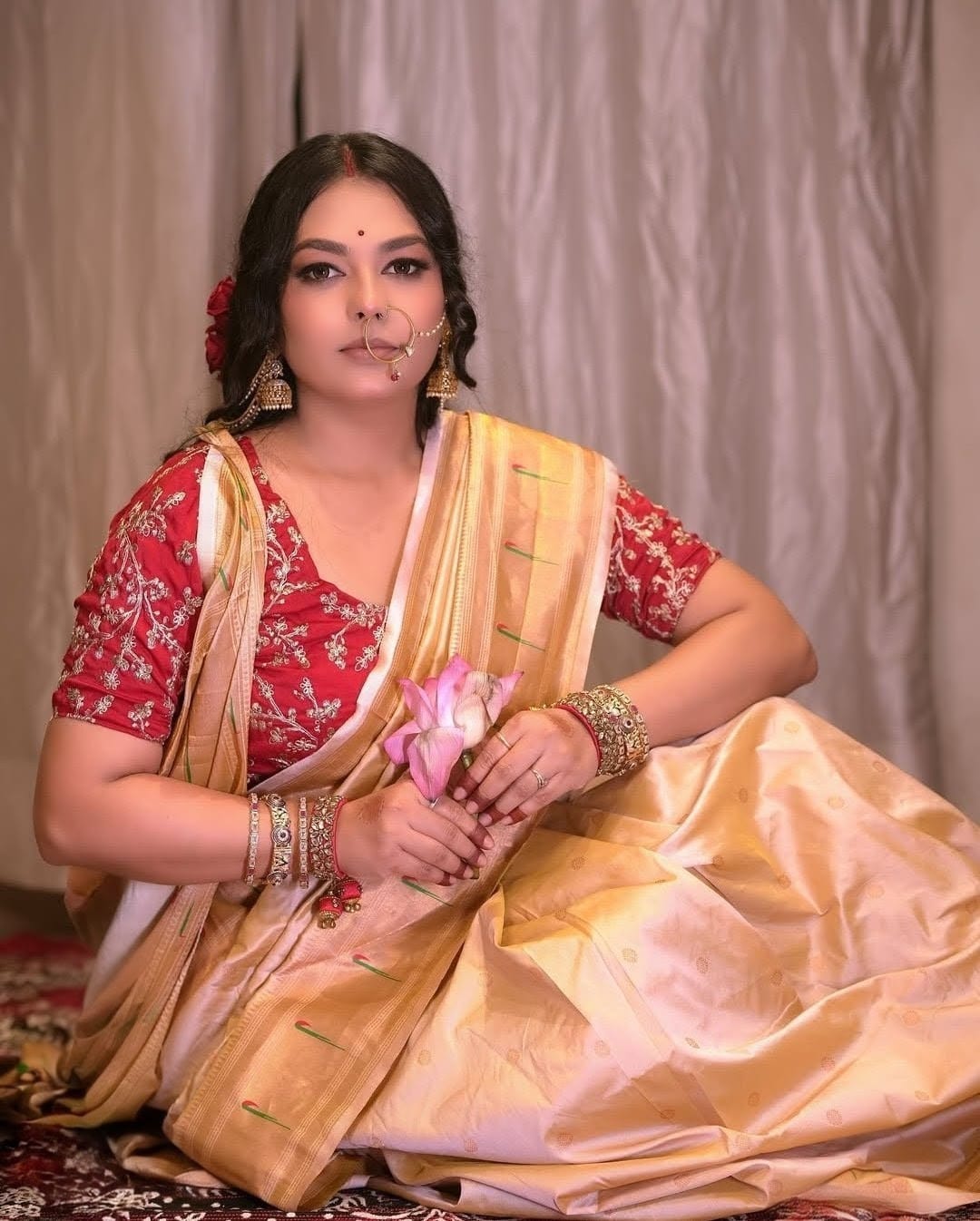 Navratri Special Adi Shakti Paithani by Rugved Collection