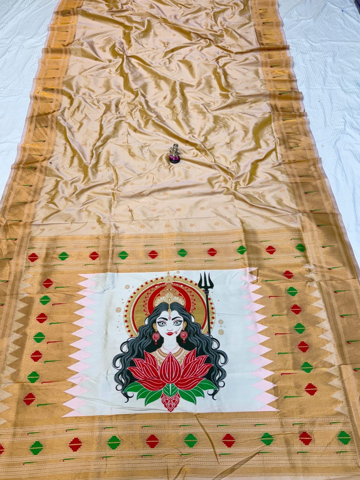 Navratri Special Adi Shakti Paithani by Rugved Collection