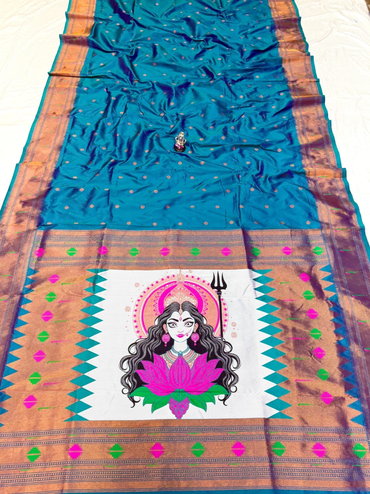 Navratri Special Adi Shakti Paithani by Rugved Collection
