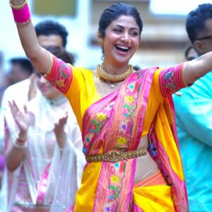 Shilpa Shetty Paithani Saree in soft Pethani silk with Meenakari pallu