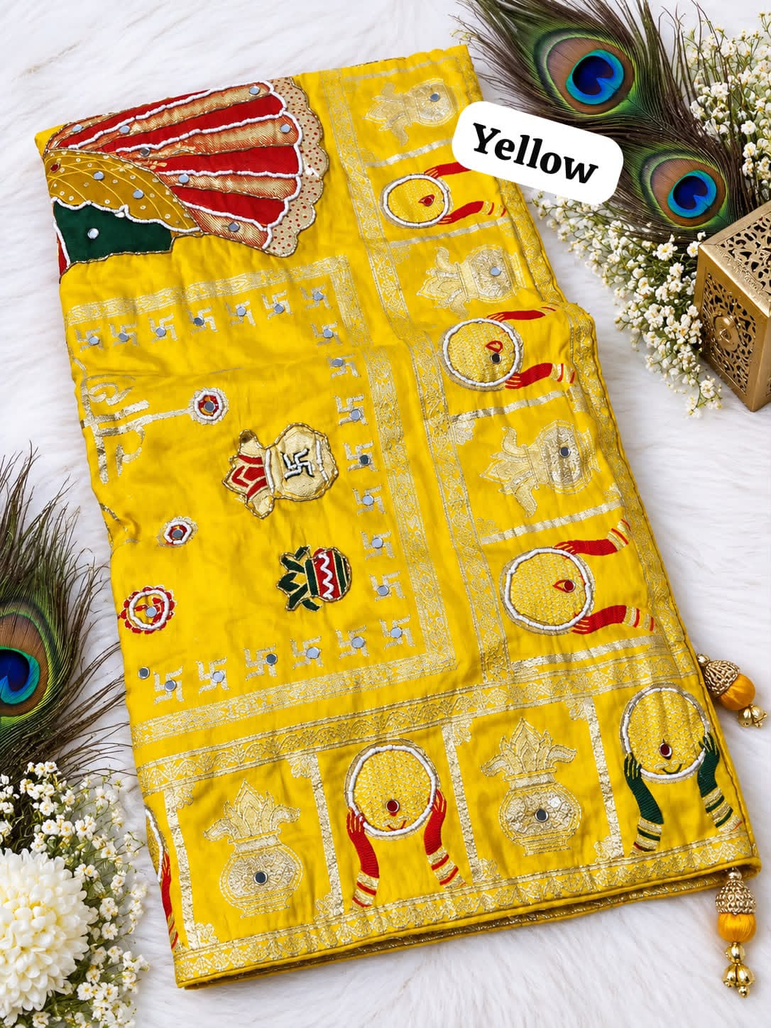 Elegant Dola Viscose Meena Saree for Karwachauth