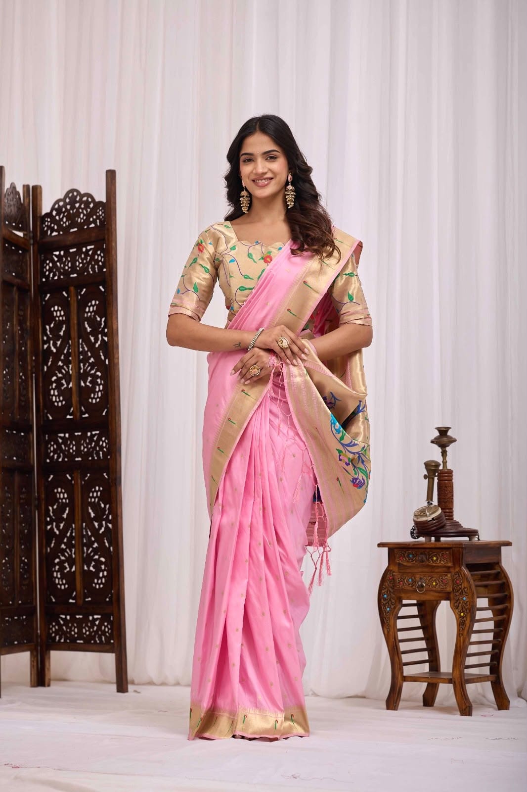 Designer Premium SOFT BANARASI Silk Ready To Wear Sarees