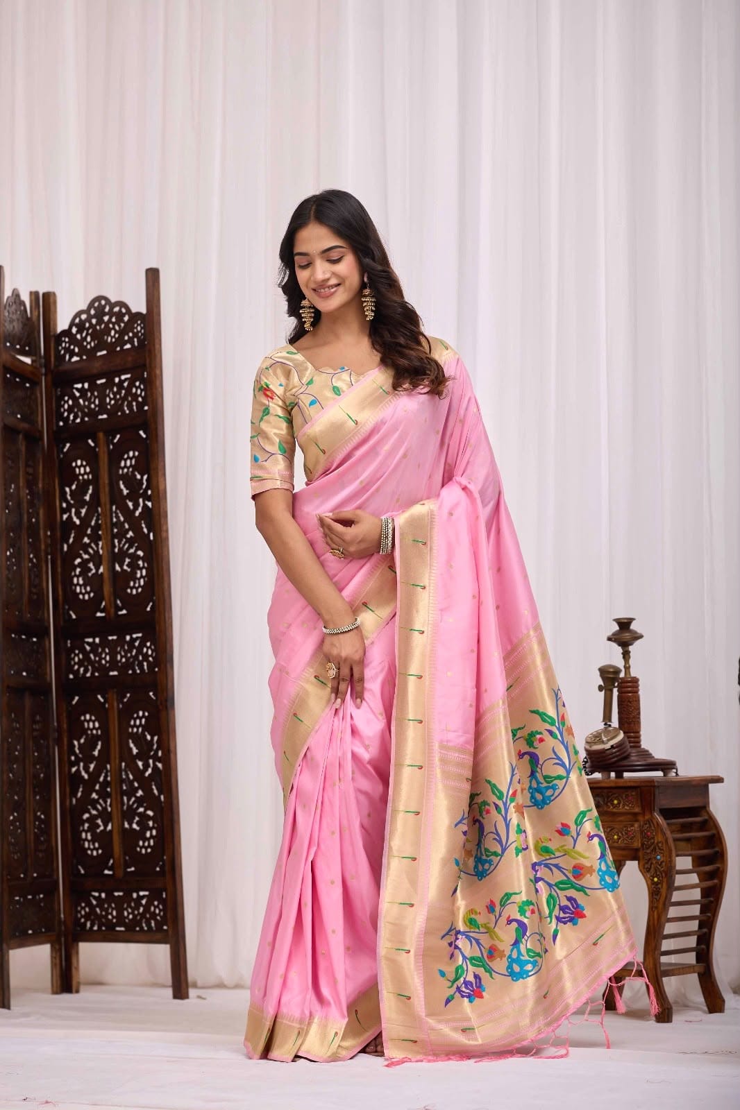 Designer Premium SOFT BANARASI Silk Ready To Wear Sarees