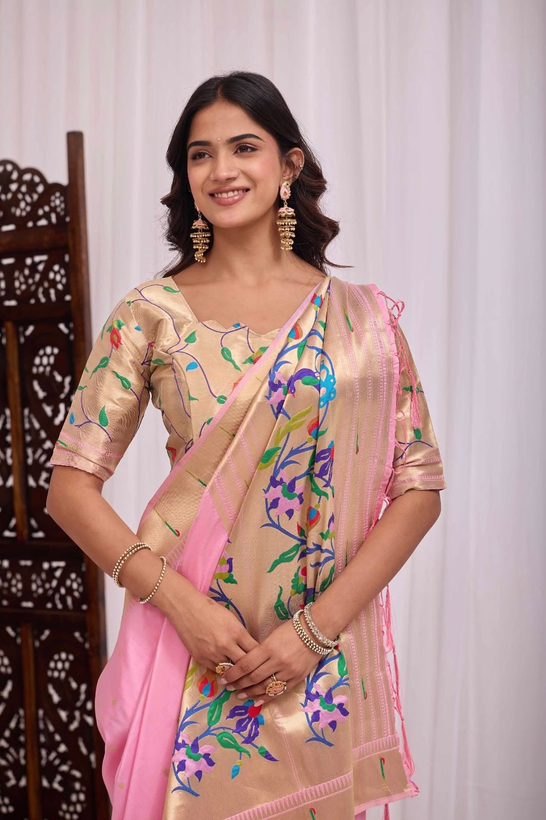Designer Premium SOFT BANARASI Silk Ready To Wear Sarees
