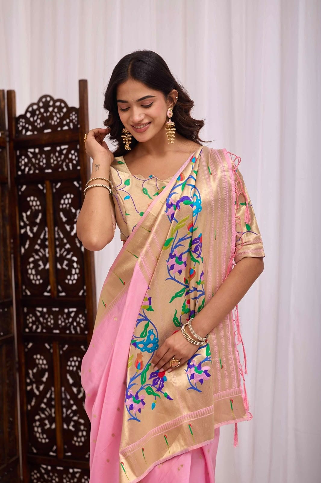 Designer Premium SOFT BANARASI Silk Ready To Wear Sarees