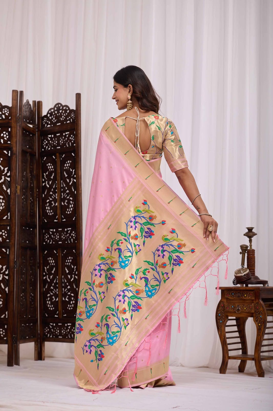 Designer Premium SOFT BANARASI Silk Ready To Wear Sarees