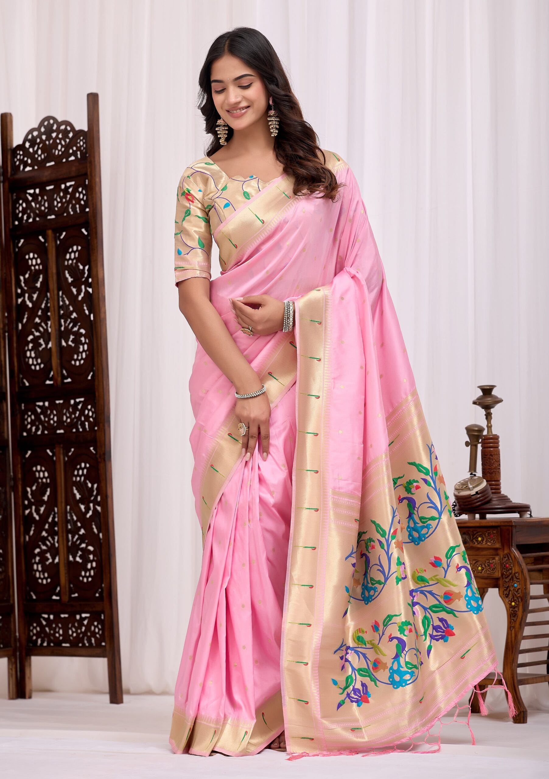 Designer Premium SOFT BANARASI Silk Ready To Wear Sarees