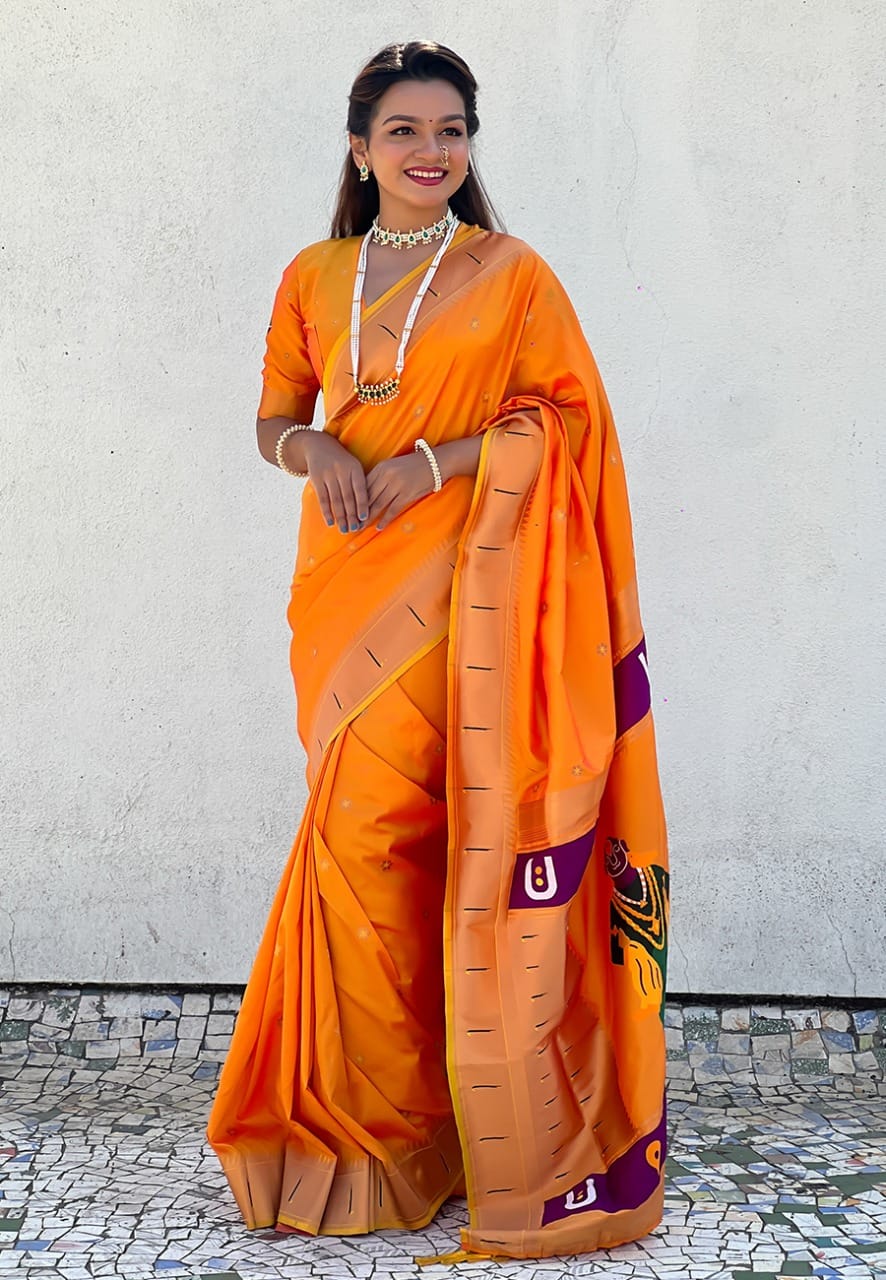 Vitthala Paithani Saree for Women - 8 Trendy Colors - Image 6