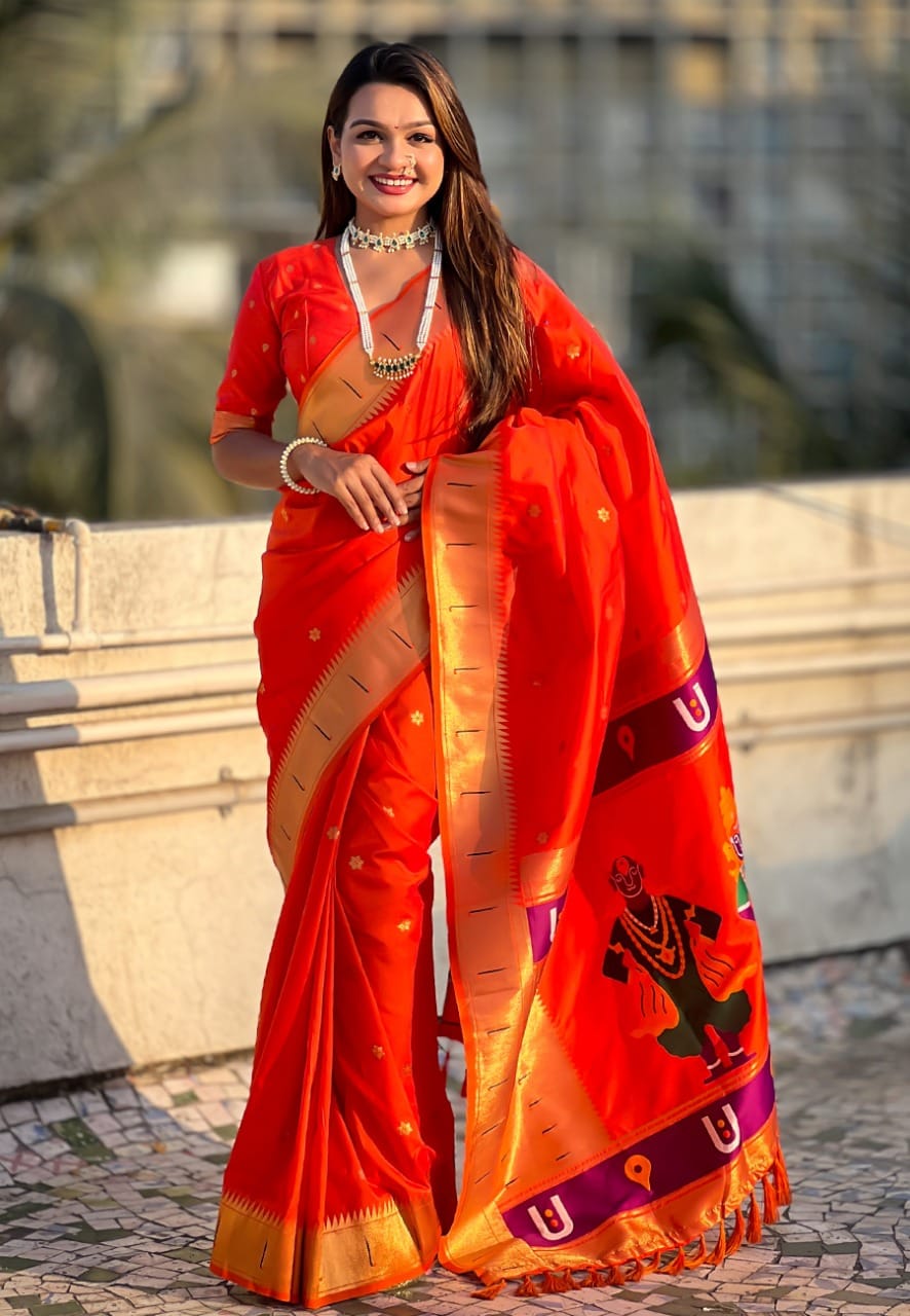 Vitthala Paithani Saree for Women - 8 Trendy Colors - Image 5