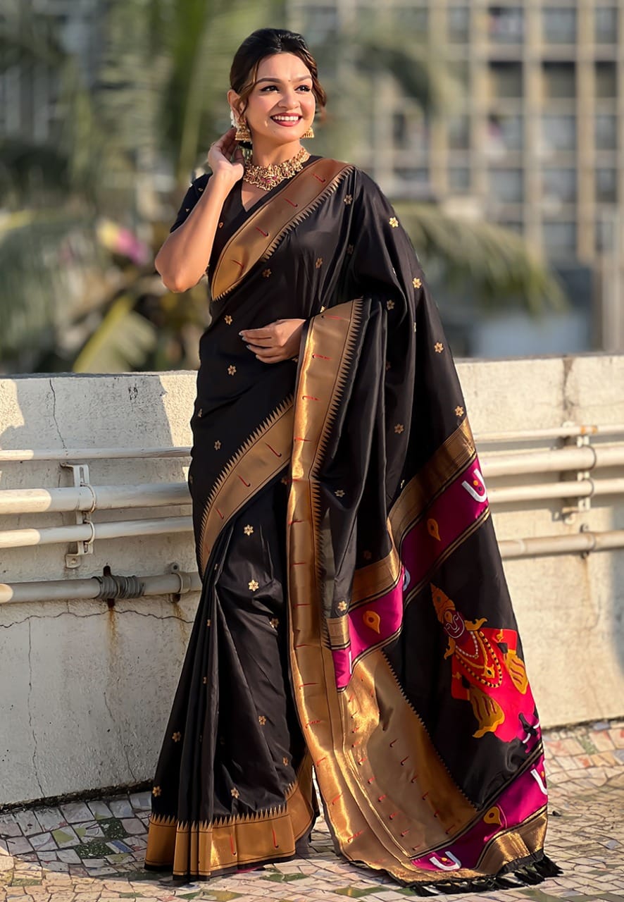 Vitthala Paithani Saree for Women - 8 Trendy Colors - Image 4